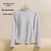 2025 Autumn Plus Size Slim Fit Long Sleeve Loose Base Layer Top for Women with Half High Neck