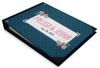 Darling Souvenir Blue Floral & Geometric Hardbound Cover Printed Anniversary Wedding Guestbook Scrap Book-7 X 9