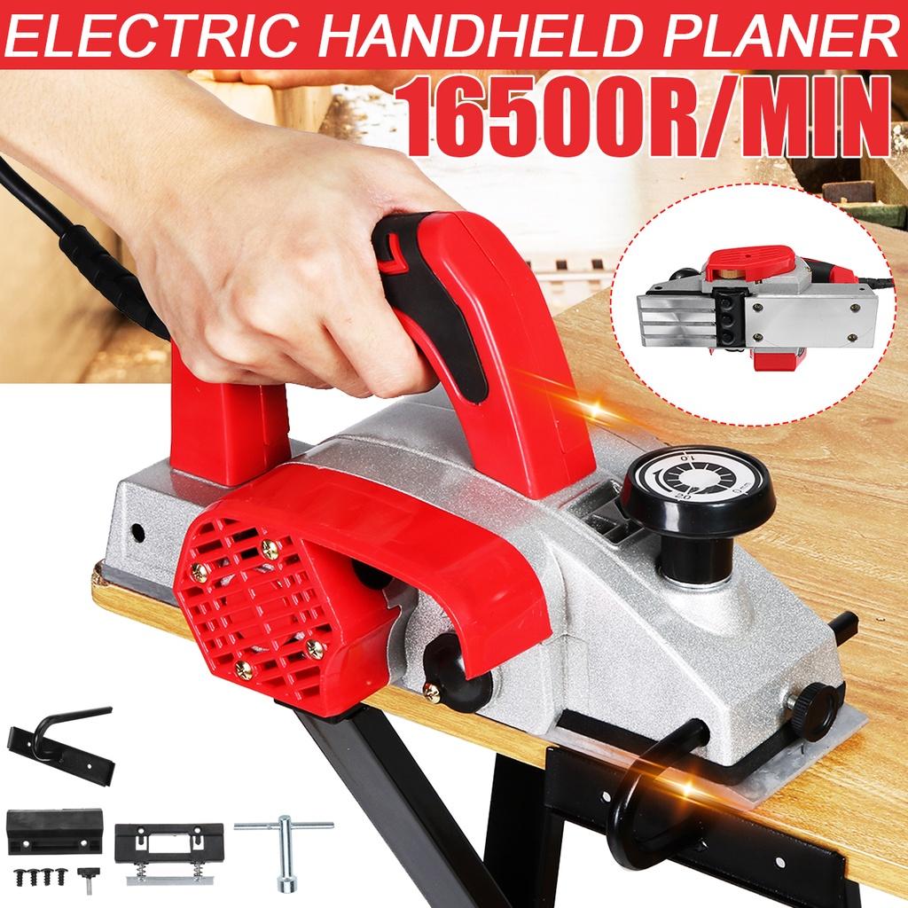 110/220V Handheld Electric Planer Powerful Wooden Copper Wire Wood Planer Carpenter Woodworking DIY Power Tools Kit 1500W