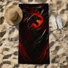 1 Stück Feuriger Schatten-Drache Entfesselt 2D-bedrucktes Mikrofaser-Strandtuch, schnelltrocknend, super saugfähig. Großartig für Strand, Pool