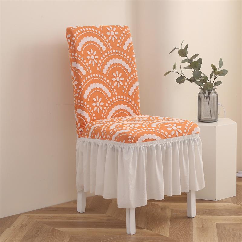 Dining Chair Cover Elastic Stool Cover Thickened Chair Cover Universal Household Dining Table Backrest Integrated Stool Cover Hotel