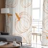 Herbstlinie Kürbis Textur Gardinen für Wohnzimmer Schlafzimmer Tüll Vorhang für Küche Voile Vorhang Blindplatten