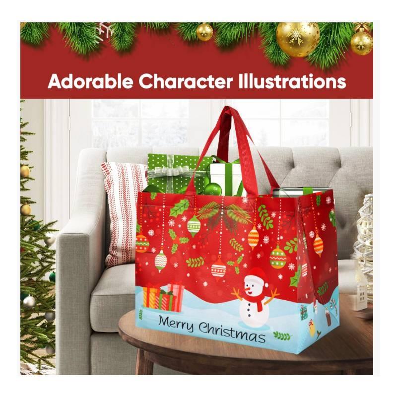 Christmas Santa Claus Snowman Gift Bags Storage Present Decorative Bag Handbag