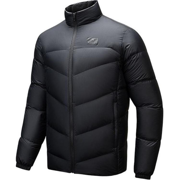 

Anta Mens Training Casual Comfortable Stand Collar Zipper Down Jacket Unisex outerwear Basic-Black 152447915-4 2XL