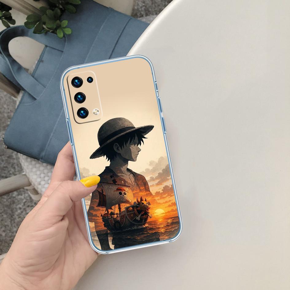 One Piece Luffy Nami Transparent Phone Case for Motorola Moto Edge 20 30 40 50 S30 Fusion Ultra Pro Neo Lite + G200 G23