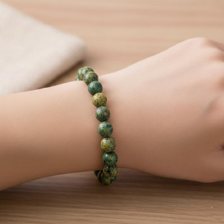 Secure Closure Comfort Fit Mixed Material Handmade Bracelet with Accompanying Sentiment Card
