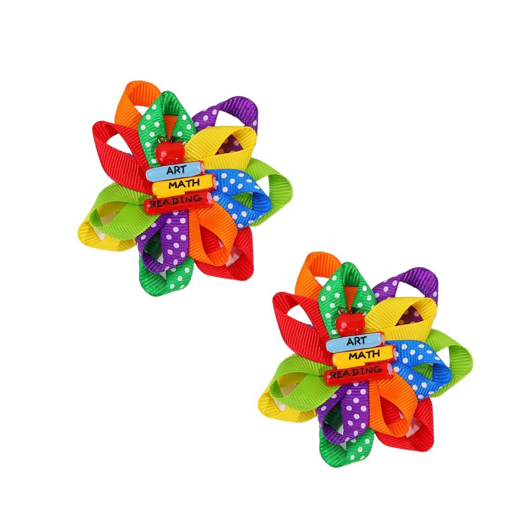 Kolorowa spinka do włosów tkana wstążka spinka do włosów powrót do szkoły akcesoria do włosów dla kobiet i dziewcząt szkolne wydarzenie ozdoby do włosów