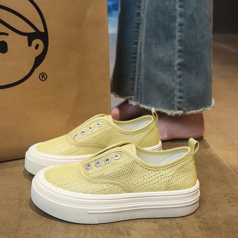 Summer personalized platform canvas shoes student versatile canvas shoes women's casual white shoes