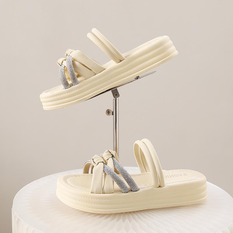 Platform Sandals Women's Summer Wear Exquisite Explosion with Skirt Roman Shoes French Open-toed Cool Slippers Two Wear