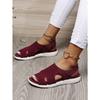 Sommer Neue Damen Sandalen Große Größe Atmungsaktiv Elastisch Flacher Boden Lässige Damenschuhe