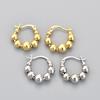 Geometric Round Bead Earrings: Minimalist, Versatile, French Style for Daily Commuting