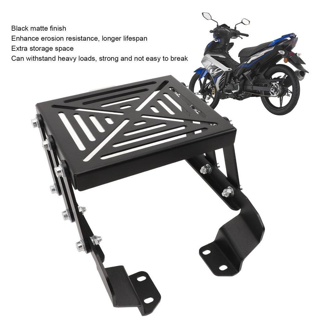 Aluminum Alloy Motorcycle Rear Luggage Rack, Foldable Rear Cargo Carrier Bracket for LC135 V2 V3 V4 V5 V6 V7, Compatible with Super73/S Electric Bikes