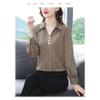 Striped Shirt for Women Spring and Autumn 2026 New Fashion Casual Chiffon Long Sleeve Blouse