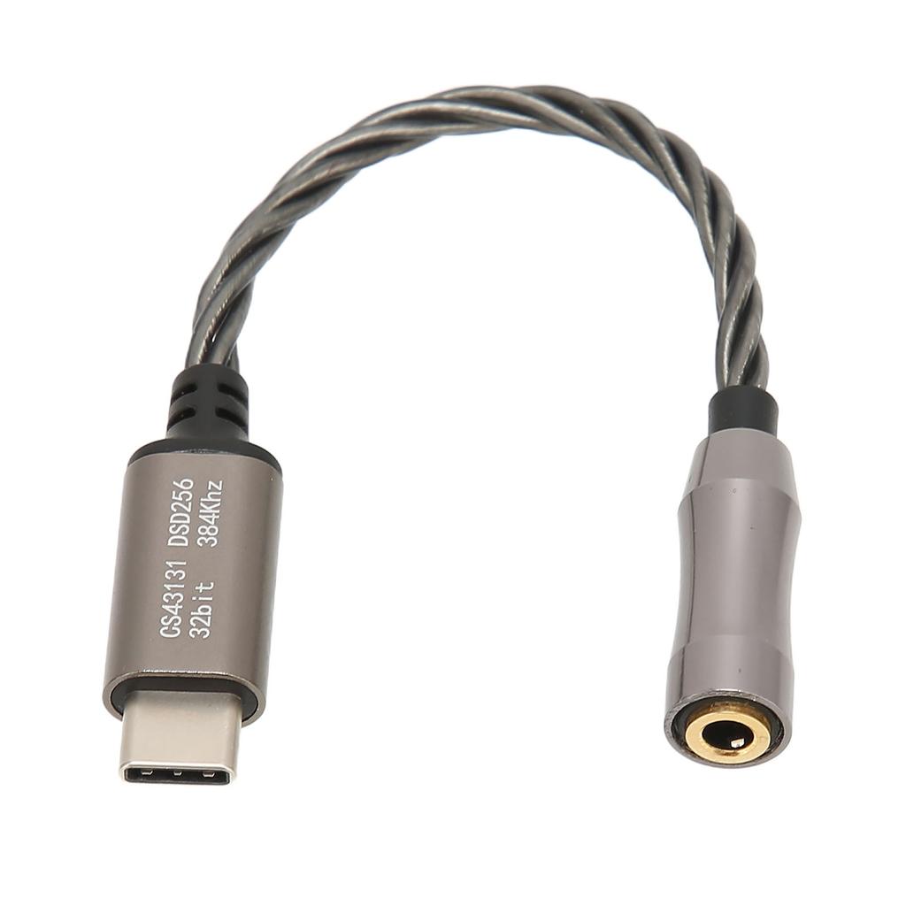 Type C To 3.5mm Headphone Amplifier 15cm 5.9in 120dB Headphone Amplifier for Android PC