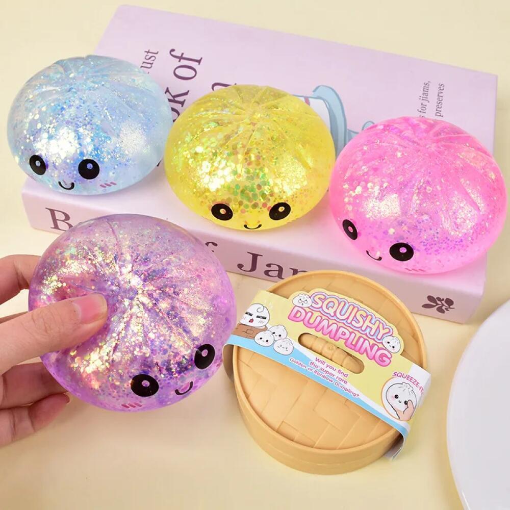 Heißer Glitzer Knödel Quetschspielzeug Squishy Malzose Serie mit Box Fidget Spielzeug Knödel Sensorisch zur Stressbewältigung Langsamer Rückprall Kreatives Geschenk