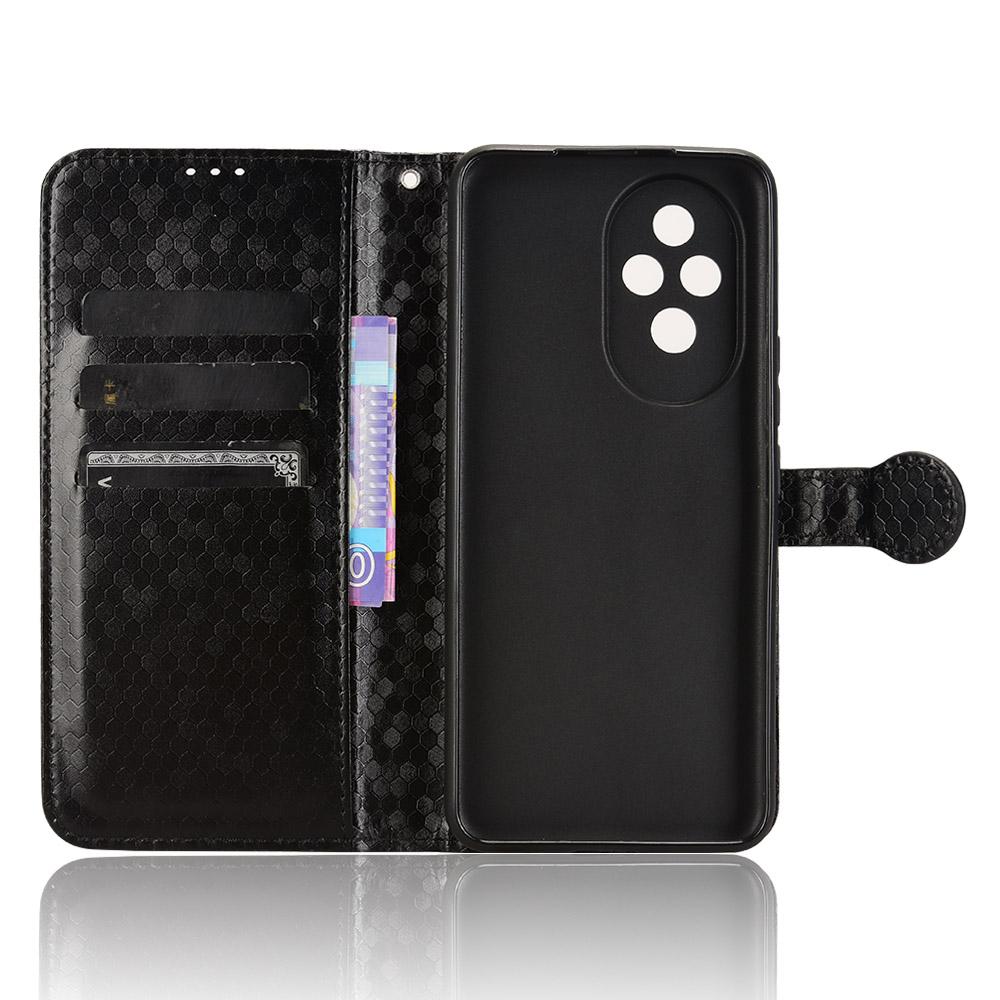 For Honor 200 5G Case Dot Pattern PU Leather Phone Cover Magnetic Clasp Stand
