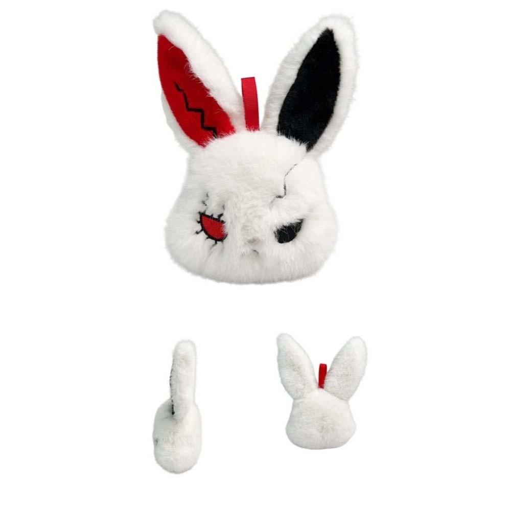 Fluffy Halloween Plushie Compact Stitched Bunny Bag Pendant Gothic Rabbit Party Favors