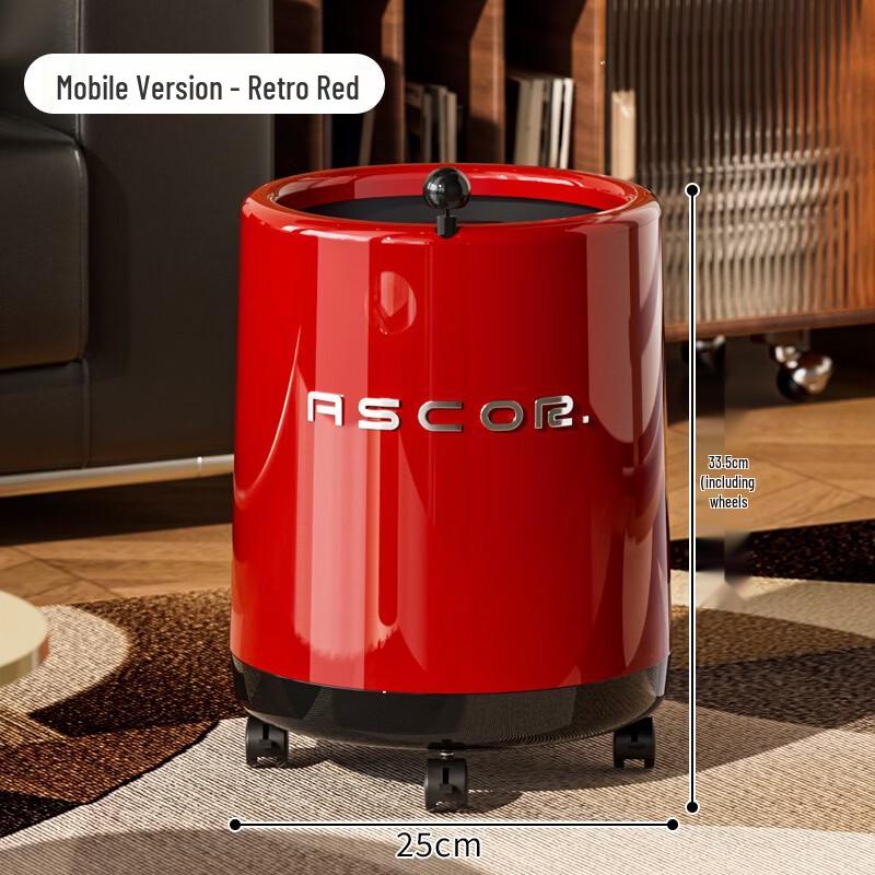 AKIRO Stylish Open-Top Rolling Waste Bin