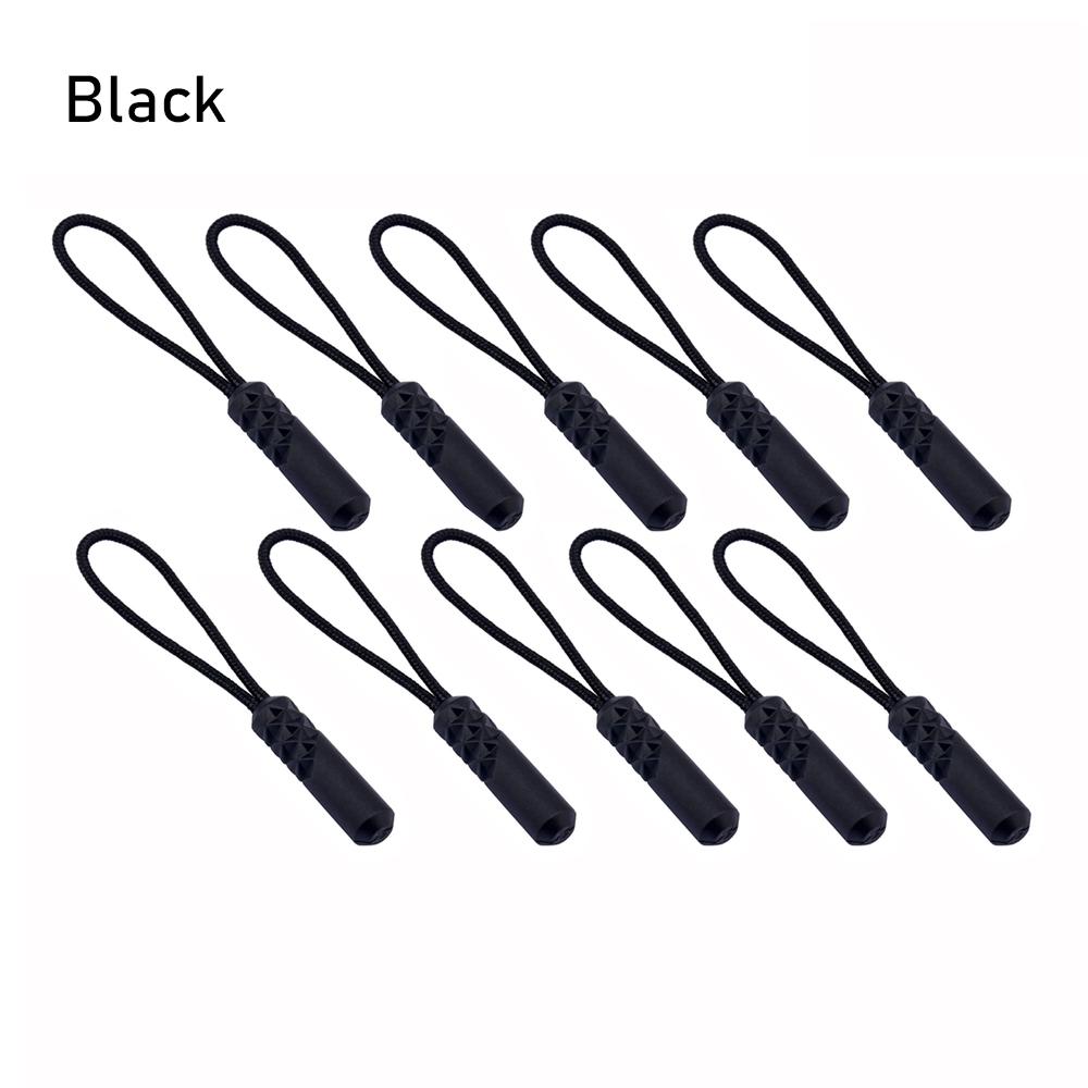 5Pcs Zipper Pull Puller End Fit Rope Tag Fixer Zip Cord Tab Replacement Clip Broken Buckle Bag Suitcase Tent Backpack Accessory