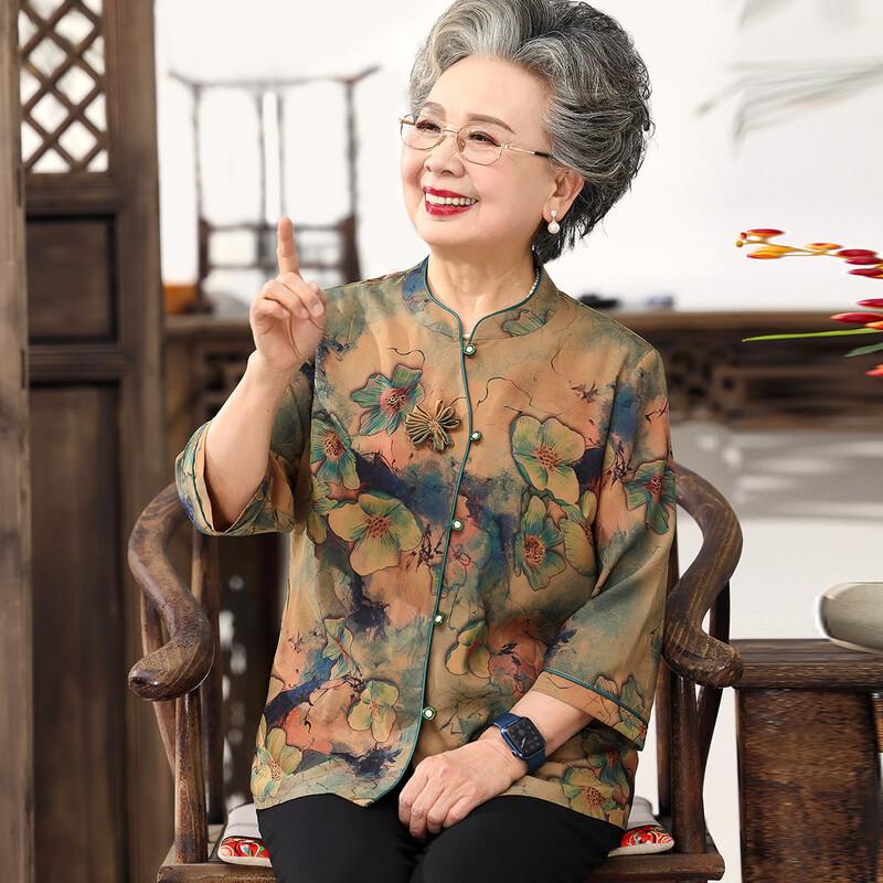 

Yuzhaolin Women s Stand Collar 3/4 Sleeve Summer Cardigan Shirt XL