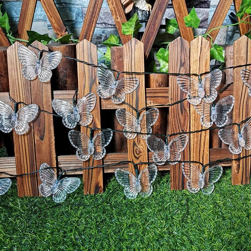 Solar-Powered Garden Butterfly String Lights For Garden Outdoor Fairy Lights with 8 Modes Waterproof Patio Yard 1010