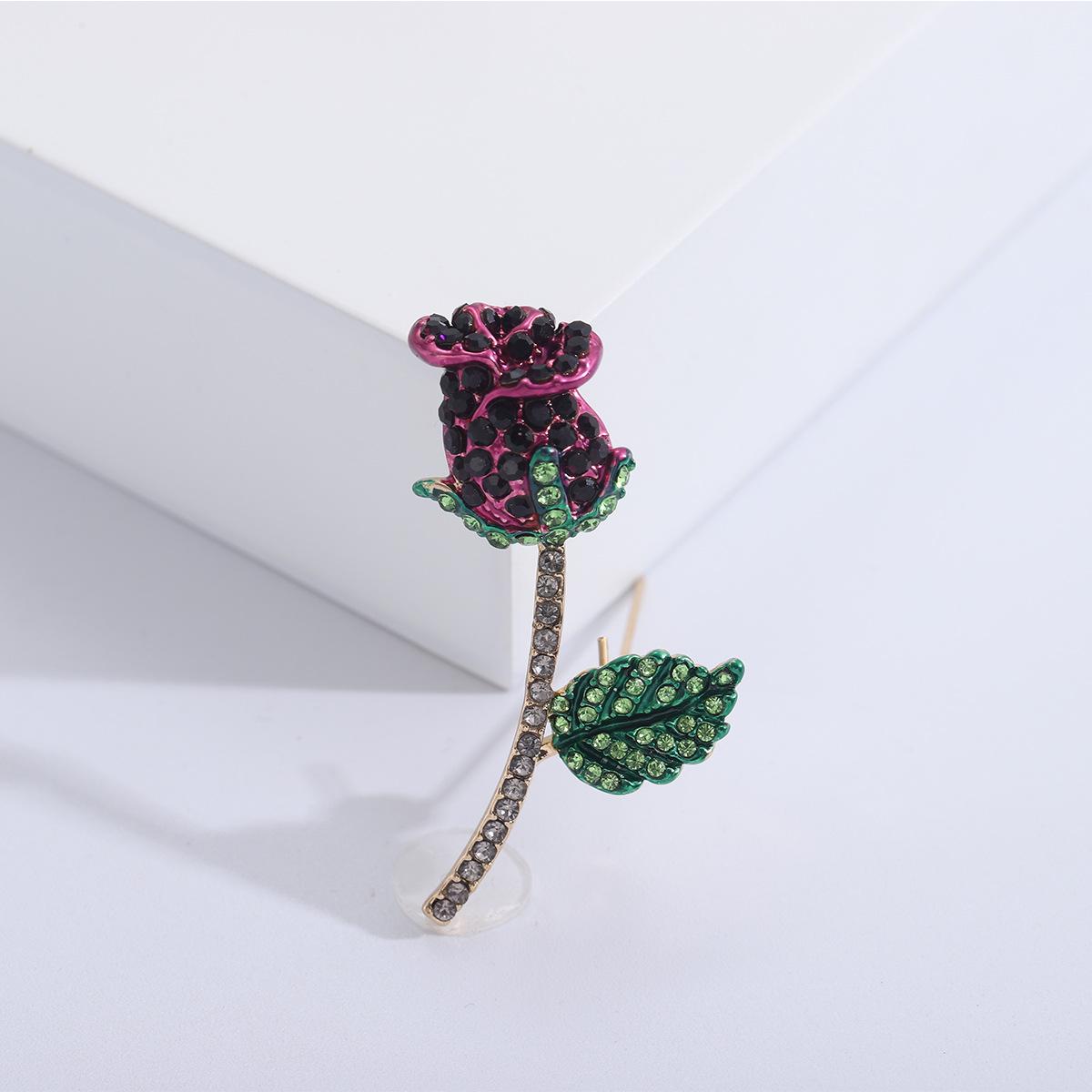 

Высококачественная брошь с розовым бриллиантом, персонализированный простой цветочный корсажный значок