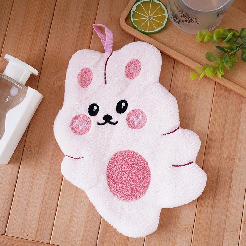 New Arrival: Hanging Cartoon Creative Children's Kitchen and Bathroom Absorbent Towel, Coral Fleece, Odorless