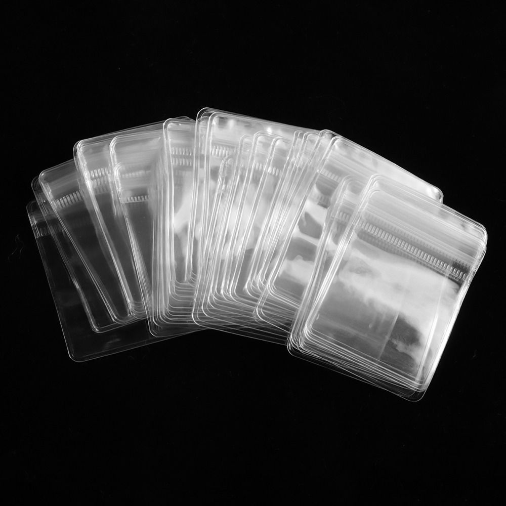 100Pcs PVC Plastic Self Sealing Bag Dustproof Jewelry Bag New Zip Lock Bags Necklace Bracelet Ring