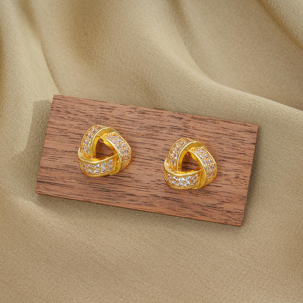 Boucles d'oreilles tendance pour femmes et ensemble collier tempérament diamant complet