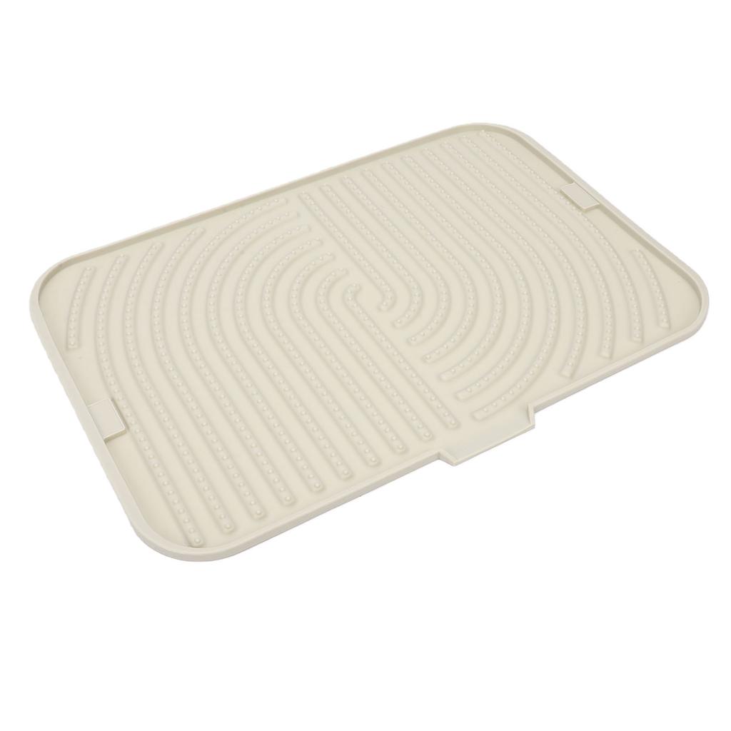 Silicone Dish Drying Mat with Slope Drain Design Non Slip Sink Dish Drying Rack Mat for Kitchen Counter