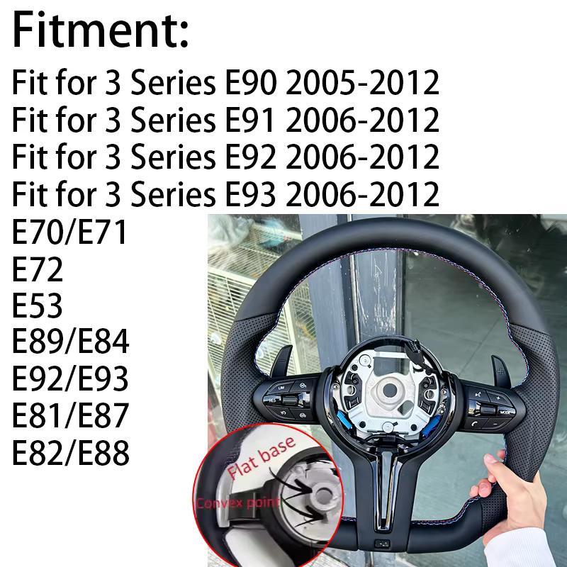 Suitable for BMW F30 F10 F31 F20 E90. The Steering Wheel Is Made of Leather Material and Can Be Changed from Old To New