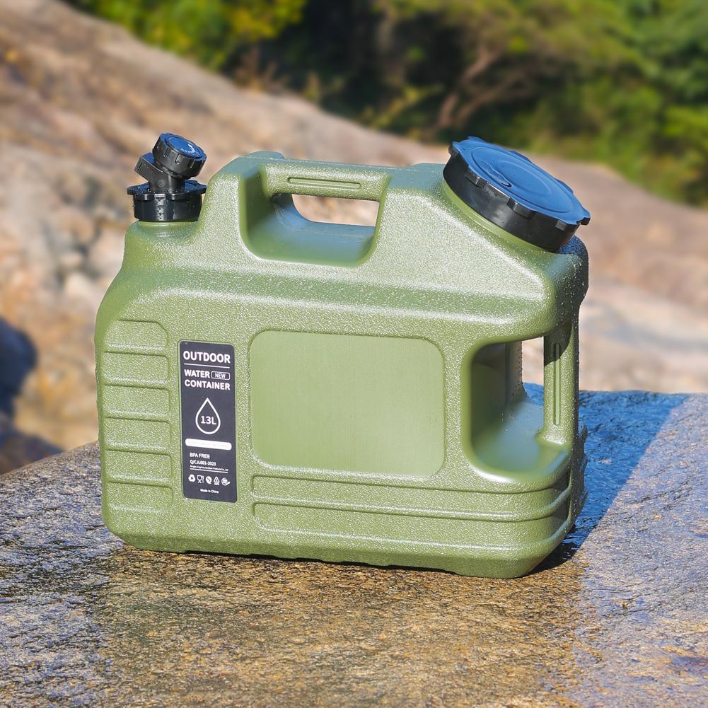 13L Water Storage Container with Spigot Portable Water Tank Large Capacity Water Dispenser Carrier for Vehicle Car Camping