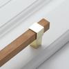 Wood Handles For Furniture Cabinet Pulls And Modern Black Kitchen Doors Drawer Kids Gold Adjustable Knobs 96-160mm