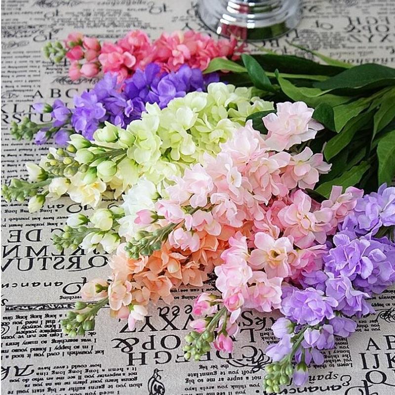 Zambile artificiale mari, ramură de flori violete, flori artificiale, pentru decorarea casei de nuntă, flori false