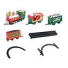 Electric Train Set Safe Realistic Railway Train Christmas Battery-Powered Santa Claus Train Toys Ornaments for Kids Gift