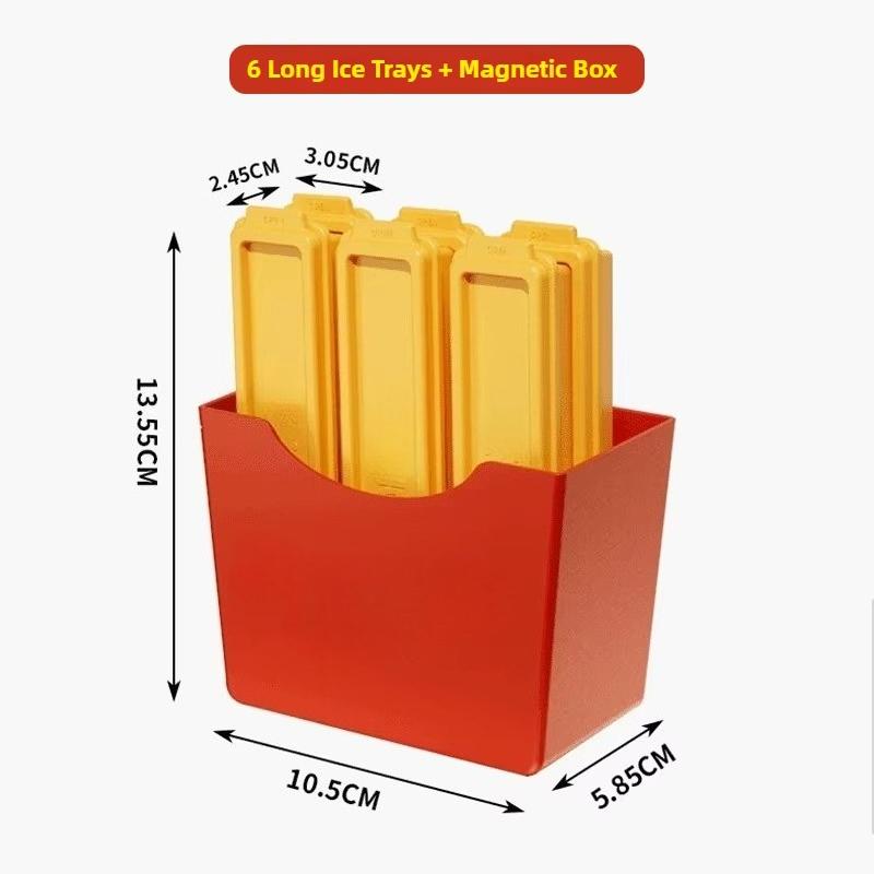 1-10Sets French Fries Ice Cube Mold Long Bar Silicone Tray for Freezer Homemade Ice Sticks Cocktail Maker BPA Free Kitchen Tools