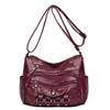 Gewebte Mehrschichtige Weiche Leder Schulter Crossbody Tasche
