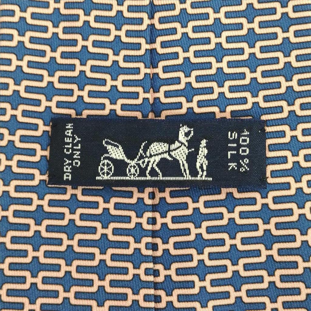 Used HERMES pinkblue tie