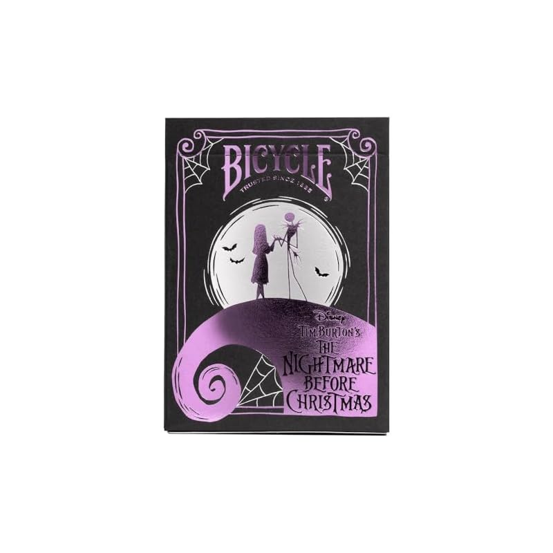 Tenyo Disney Bicycle Playing Cards, Nightmare Before Christmas, Poker Size (6.3cm x 8.8cm), Ages 6 and Up