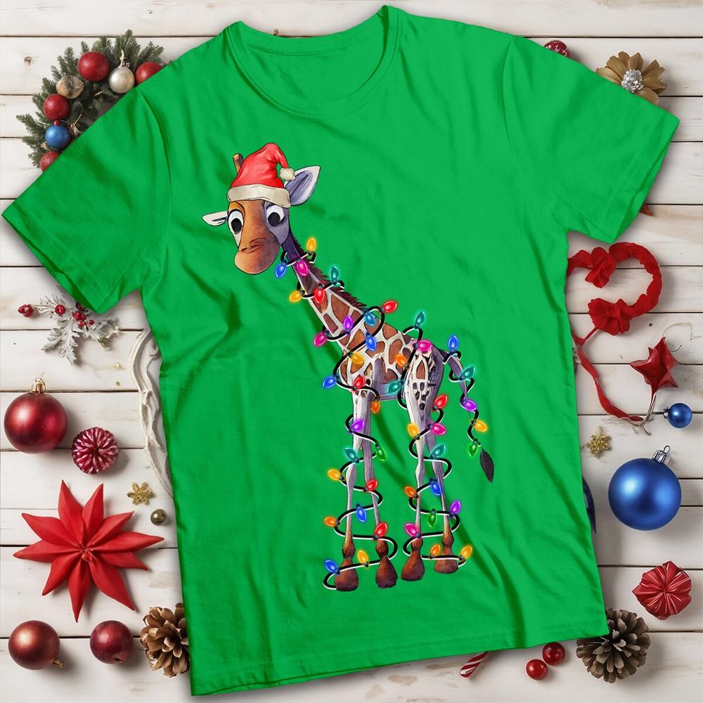 

Giraffe Christmas T-Shirts Funny Ugly Mens and Womens Tee #MC S