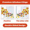 9pcs/pack Thanksgiving Window Stickers Fall Harvest Them PVC Autumn Window Clings Turkey Pattern DIY Maple Leaf Window Stickers