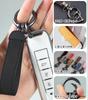 CigaMaTe Genuine Leather Car Key Ring, Key Chain, Double Ring, Carabiner, Carabiner, Car, Bike,