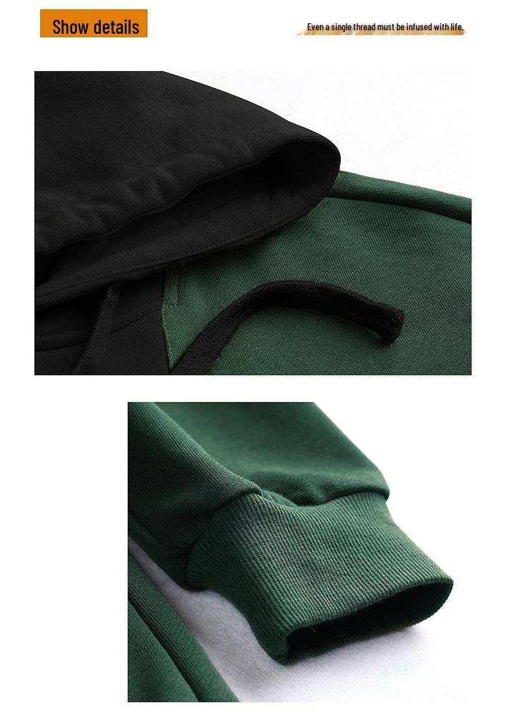 Korean Style Women's Plus Size Hooded Sweatshirt - Long Sleeve, Mid-Length, for Autumn 2021