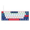 T-WOLF T60 61-Key Hot-Swappable Mechanical Gaming Keyboard with Mixed-Light and Two-Tone Blue Switch (Russian)