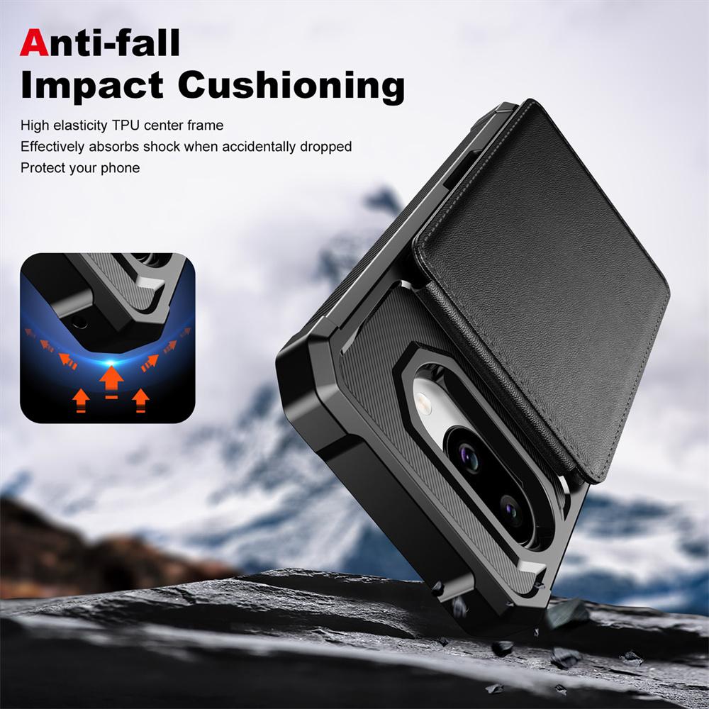 Flip-Portemonnaie-Hülle Kartenhalter-Steckplatz Handyhülle für Google Pixel 7 8 9 Pro XL 9A 8A 7A Lederständer Rückseitige Schutzhülle