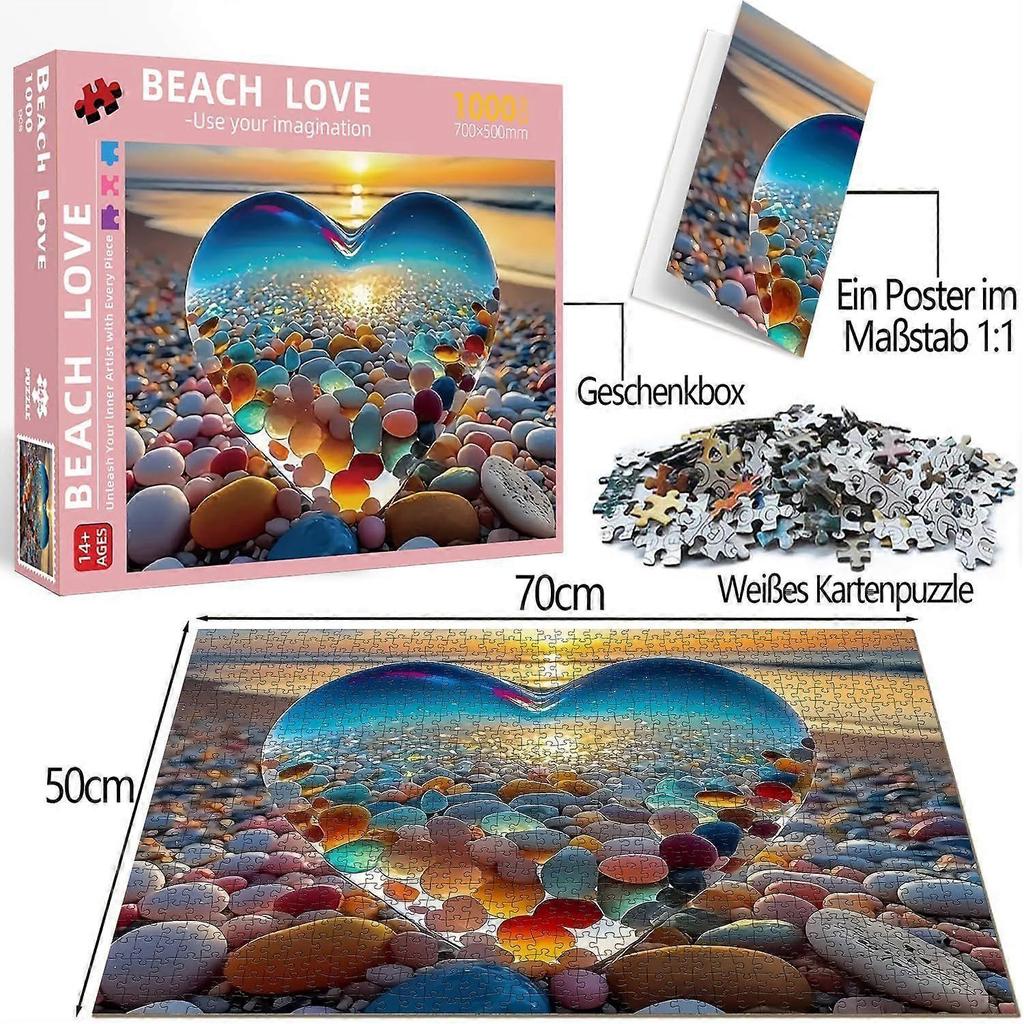 Jigsaw Puzzles for Adults 1000 Love, 1000 Piece Jigsaw Puzzles for Adults Educational Game Decompression Dust-free Jigsaw Puzzle, Suitable for Wall De