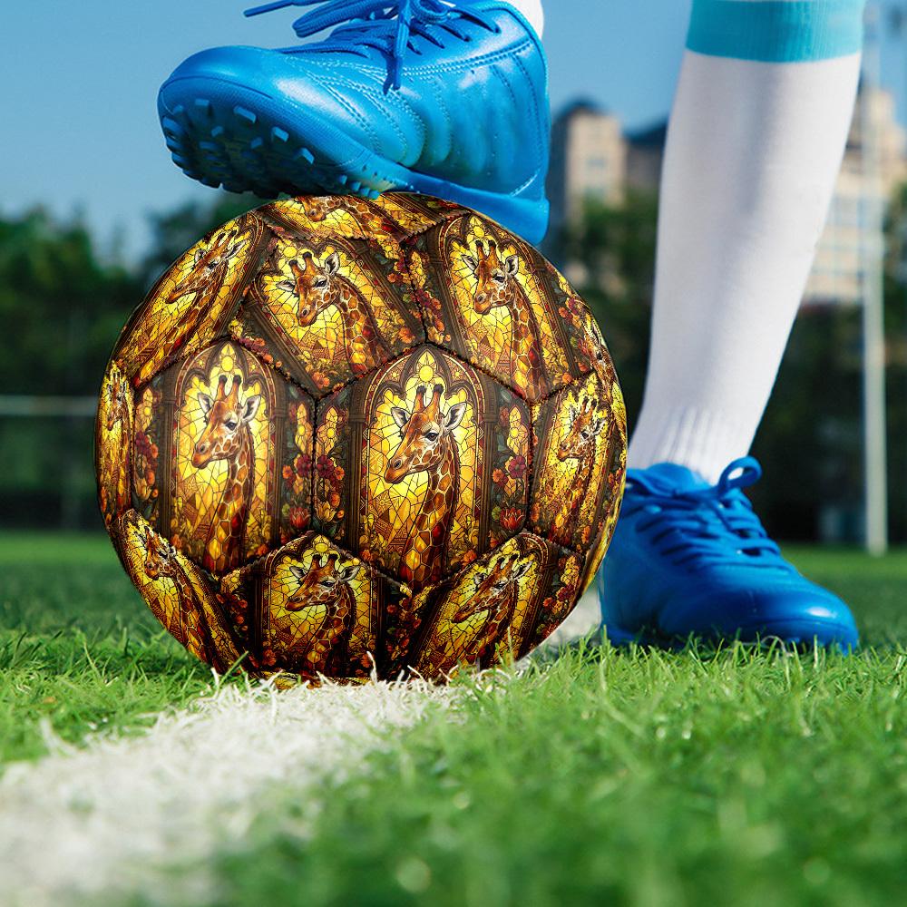 1pc Giraffe Glass Durable Size 5 Soccer Ball Professional Match Training Football Indoor &Outdoor Sports Ball p60178
