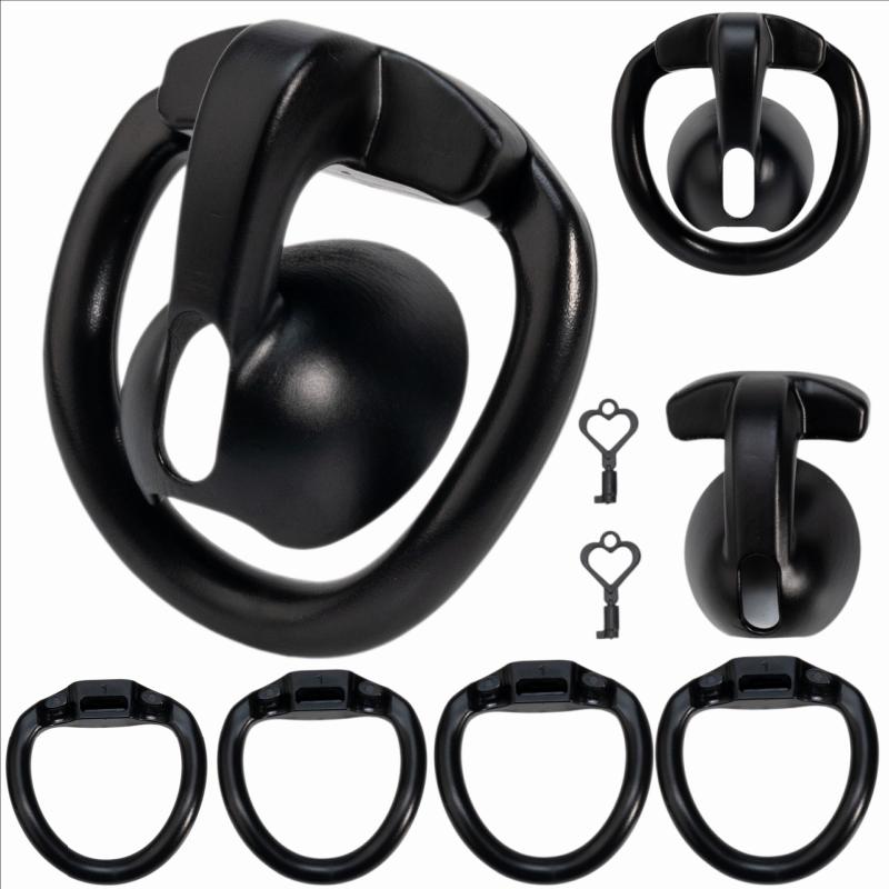 New Male Negative Electrode Chastity Cage Small Pot Lid with 4 Size Rings Chastity Device Sissy Cb Lock Penis Bondage Sex Toys