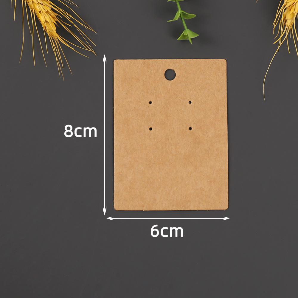 

Blank Kraft Paper Earring Display Card - 6x8 cm Cross-Border Ear Stud Packaging