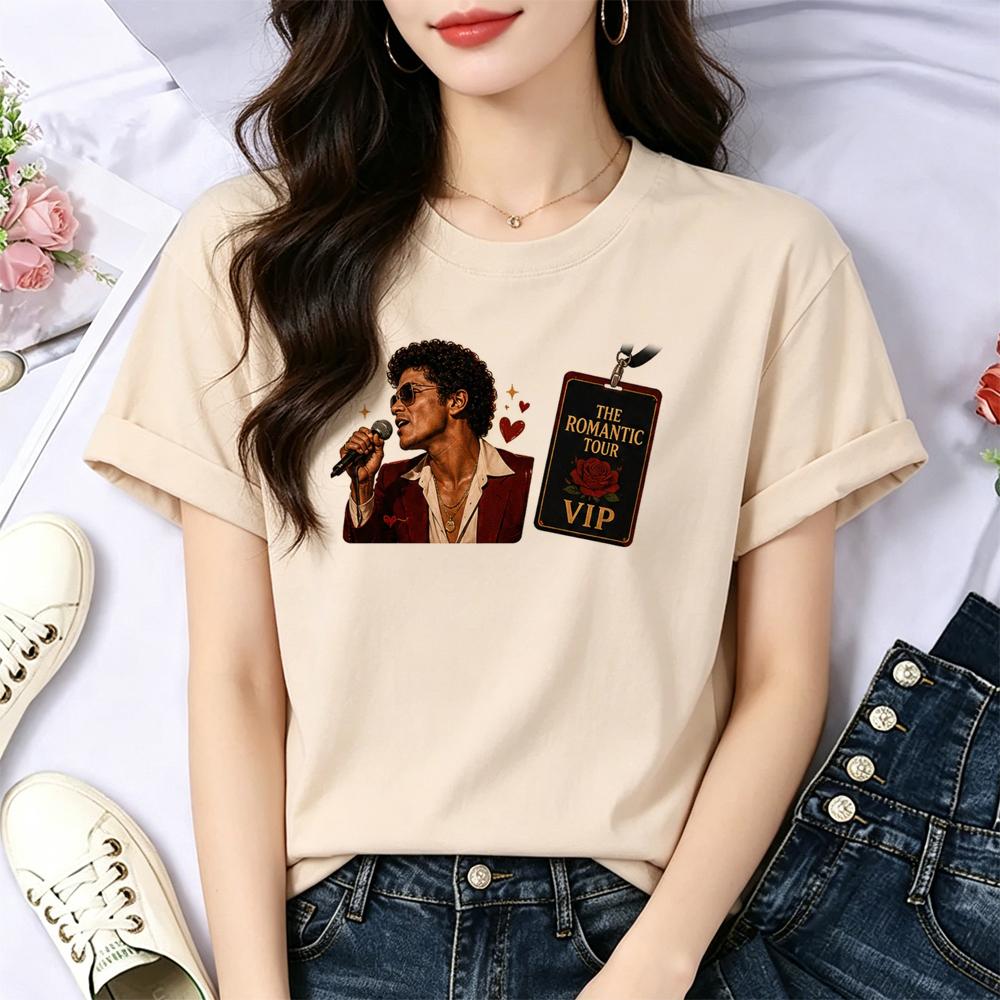 Bruno Mars tshirt Women goth jojifuku graphic gyaru vintage t shirt harajuku emo Retro vintage graphic
